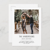 住所シンプルの引っ越しました変更の写真の移動 案内ポストカード (正面/裏面)