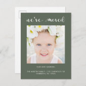 住所シンプル写真のエレガントと変更 案内ポストカード (正面/裏面)