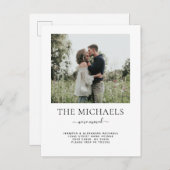 住所シンプル写真の引っ越しました変更 案内ポストカード (正面/裏面)