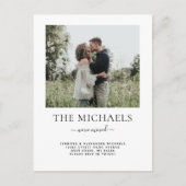 住所シンプル写真の引っ越しました変更 案内ポストカード (正面)