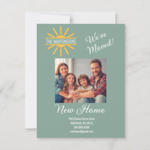 住所シンプル写真の引っ越しました変更 案内状