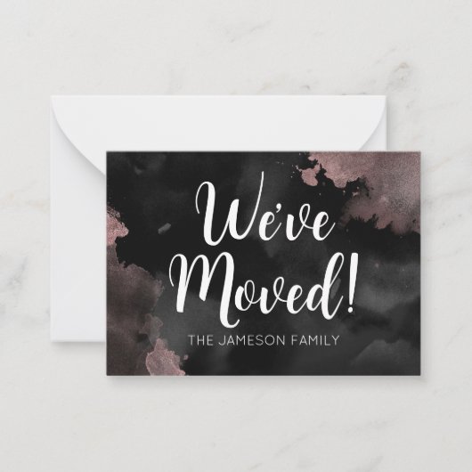 住所シンプル移動告知カードの変更 ノートカード (正面)