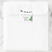 住所ステッカーのクリスマス変更 スクエアシール (バッグ)