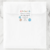 住所ステッカーの変更クリスマス スクエアシール (バッグ)