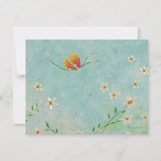 住所バタフライカードの変更 招待状 (正面)