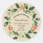 住所パーソナライズされたのクリスマス変更 ラウンドシール (正面)