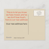 住所パーソナライズされたの変更 案内ポストカード (裏面)