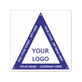 住所パーソナライズされた三角形の自動手書きスタンプ セルフインキングスタンプ (デザイン)