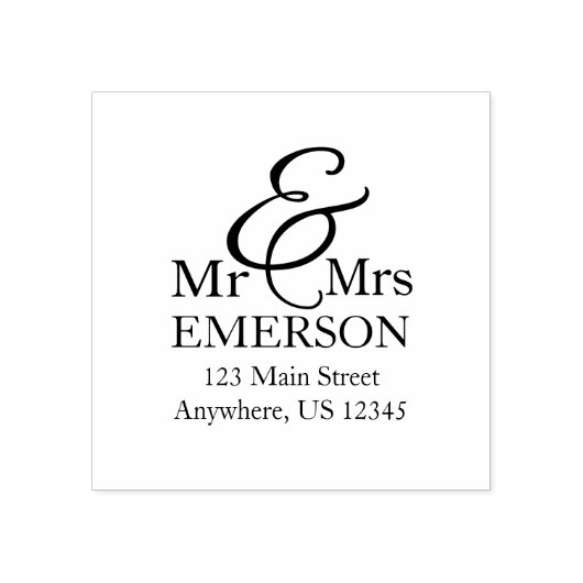 住所パーソナライズされた氏 ラバースタンプ (インプリント)