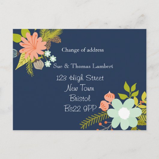 住所フローラはがき 案内ポストカード (正面)