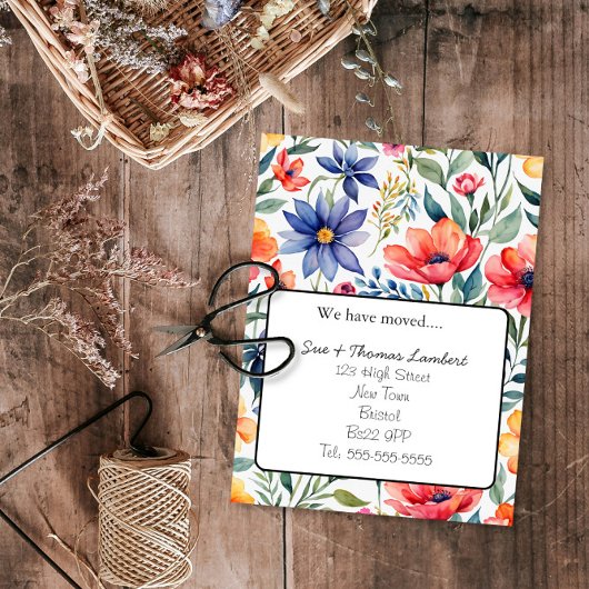 住所フローラはがき 案内ポストカード