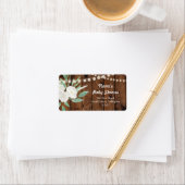 住所フローラ木製ライトラベルかわいい赤ちゃんシャワー ラベル (インサイチュ)