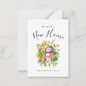 住所フローラ移動案内カードの変更 ノートカード (正面)