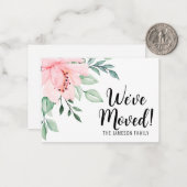 住所フローラ移動案内カードの変更 ノートカード (正面/裏面インサイチュ)