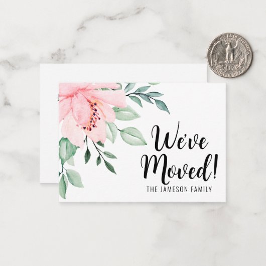 住所フローラ移動案内カードの変更 ノートカード (正面/裏面インサイチュ)