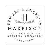 住所フローラ、花パーソナライズされたR ラバースタンプ (インプリント)