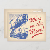 住所ポストカードの移動レトロの変更に参加している 案内ポストカード (正面/裏面)