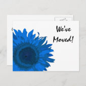 住所ポップ・アートのの変更の青アール 案内ポストカード (正面/裏面)