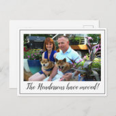 住所モダンの写真変更 案内ポストカード (正面/裏面)