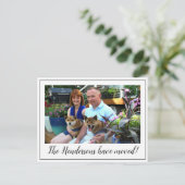 住所モダンの写真変更 案内ポストカード (スタンド正面)