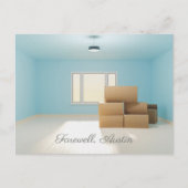 住所モダンの告別変更ホームルーム ポストカード (正面)