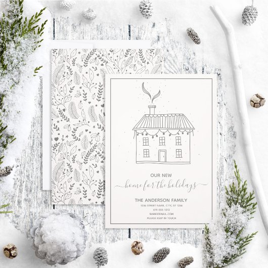 住所モダンの変更のための新居 シーズンカード