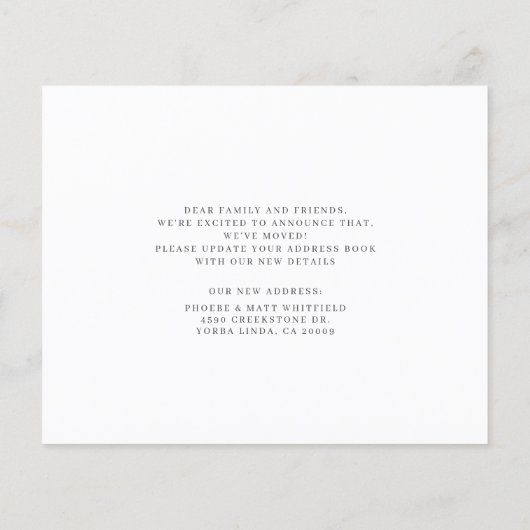 住所モダンの変更の告知 (裏面)