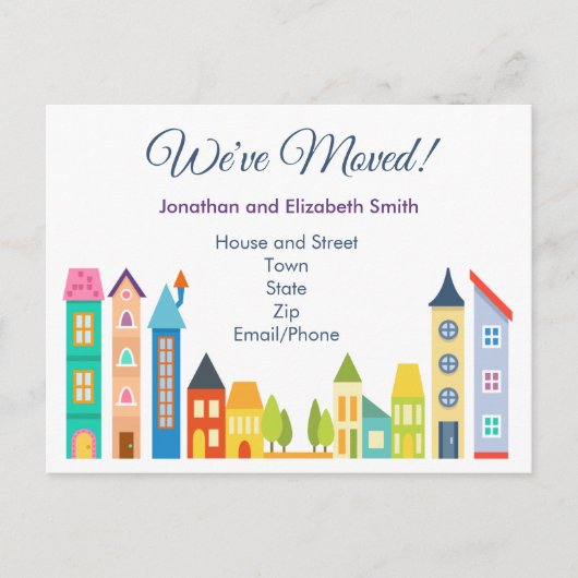 住所モダンの変更 案内ポストカード (正面)