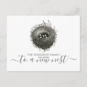 住所モダンの移動告知の変更をネスト 案内ポストカード (正面)