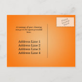 住所モダンはがきのオレンジ色の変更 案内ポストカード (裏面)