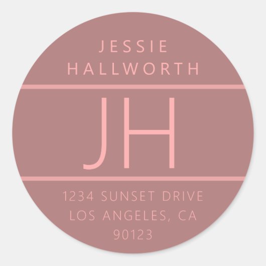 住所モダンまたはその他の情報の検索 ラウンドシール (正面)