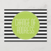 住所モダンストライプのはがきの変更 案内ポストカード (正面)