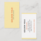 住所モダン付きカスタム卵販売業者会社名 名刺 (正面/裏面)