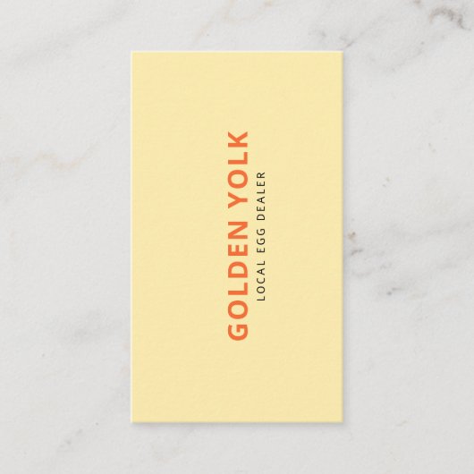 住所モダン付きカスタム卵販売業者会社名 名刺 (正面)