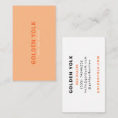 住所モダン付きカスタム卵販売業者会社名 名刺 (正面/裏面)