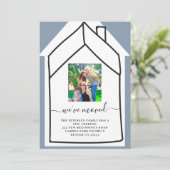 住所モダン写真の移動の変更 案内状 (スタンド正面)