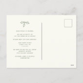 住所モダン変更シンプルクリスマスツリー移動 シーズンポストカード (裏面)