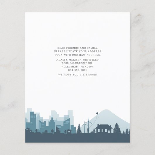 住所モダン引っ越しました移動の予算変更 (裏面)