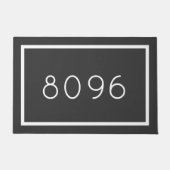 住所モダン番号 |編集可能な色 ドアマット (正面)