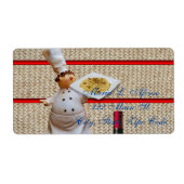 住所リターンラベルシェフワインパスタ ラベル (正面)