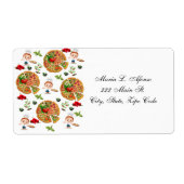 住所リターンラベルピザパイオリーブ ラベル (正面)