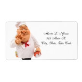 住所リターンラベルベーカリーアイスクリームシェフ ラベル (正面)