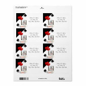 住所リターンラベルホワイトテディベアフローラ ラベル (フルシート)