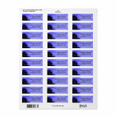 住所リターンラベル幽霊のよく出る- House & Moon ラベル (フルシート)