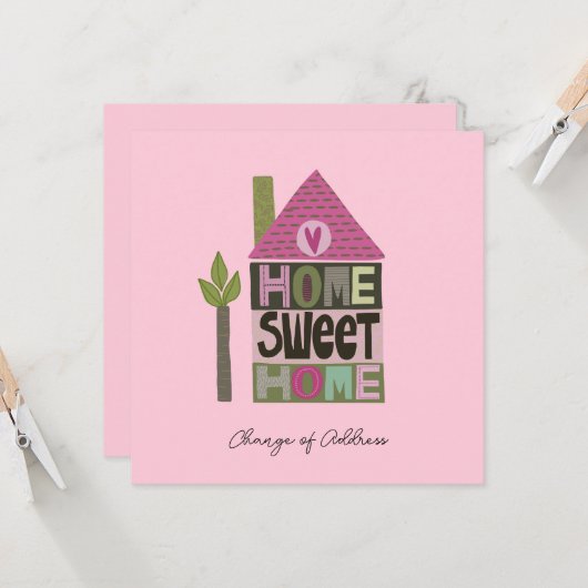 住所レタリングの変更を移しお洒落た カード (正面/裏面インサイチュ)