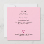 住所レタリングの変更を移しお洒落た カード (裏面)