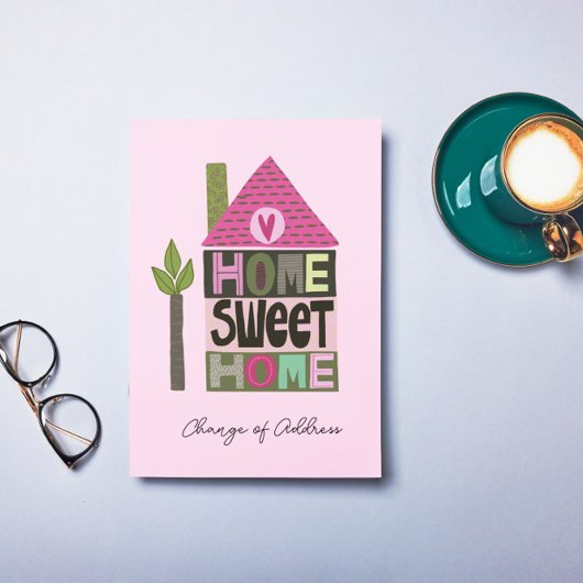 住所レタリングの変更を移しお洒落た ポストカード
