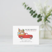 住所レッドトラックの休日の変更を移動 名刺 (スタンド正面)