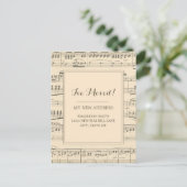 住所ヴィンテージアンティーク楽譜の変更 ポストカード (スタンド正面)