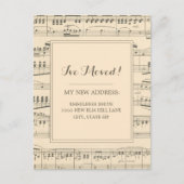 住所ヴィンテージアンティーク楽譜の変更 ポストカード (正面)
